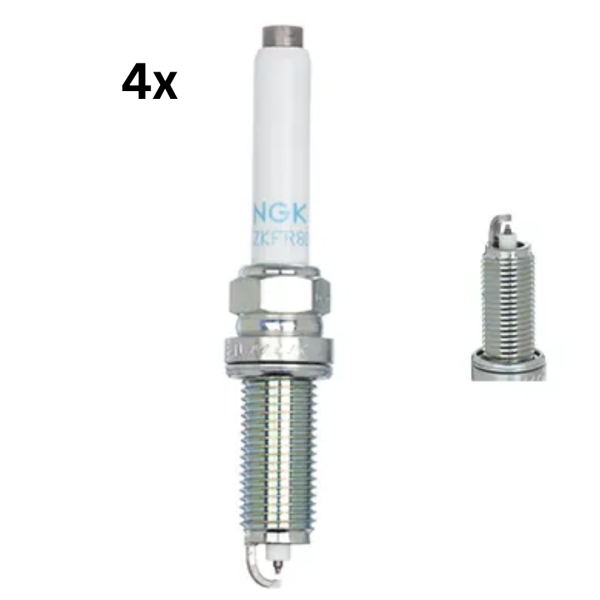 NGK SILZKFR8D7G 90912 Iridium Zündkerzen 4 Stück M12x1,25 Gewindelänge 27 mm Schlüsselweite 14 mm Elektrodenabstand 0,7 mm