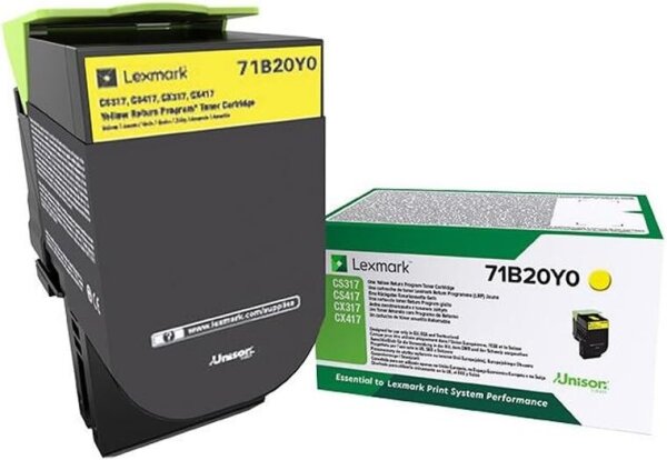 Lexmark Toner Gelb Standardkapazität 2300 Seiten kompatibel mit CS317, CS417, CS517, CX317, CX417, CX517