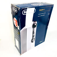 De’Longhi TRRS0920 Ölradiator 2000 W, 9 Rippen, 3 Heizstufen, Thermostat, Rollen, für ca. 24 m², Weiß, 230 V