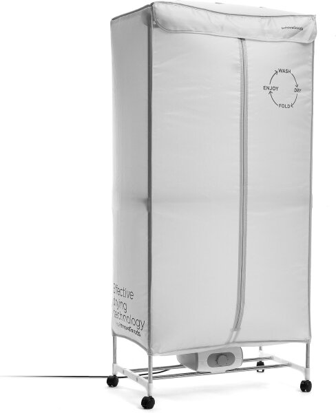 InnovaGoods Dupledry 1200W Portable Electric Clothes Dryer, 15 kg Capacity, 2 Height Settings, 70°C, Timer 30–180 min, Grey, 73x23.5x19 cm
