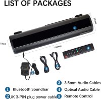 Winnes SE04 40W 2.0 TV Soundbar Bluetooth Optical USB ARC AUX Coaxial 105dB 10m Range Wall Mountable for TV PC Gaming