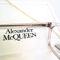 Alexander McQueen AM0243O-005 Womens Glasses 52-15-145 Transparent with purple accents