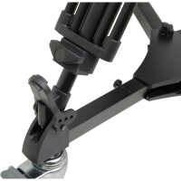 Libec LX10 Studio video tripod system, 100 mm, 16 kg load capacity, 91.5–187 cm, aluminum, H65B fluid head, 2 pan handles, DL-3B dolly