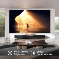 Hisense L9Q 4K Ultra HD Smart Laser TV, 5000 Lumen, Ultra-Short-Throw, 200 Zoll, 3D, HDR10+, HDMI 2.1, WLAN, DVB-C/S2/T2, Bronze