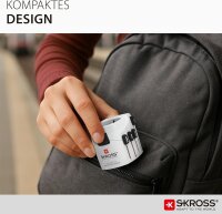 SKROSS PRO Universal Travel Adapter 250V with 3 sockets for UK, Australia, China, USA, Italy, Switzerland, White, 120g