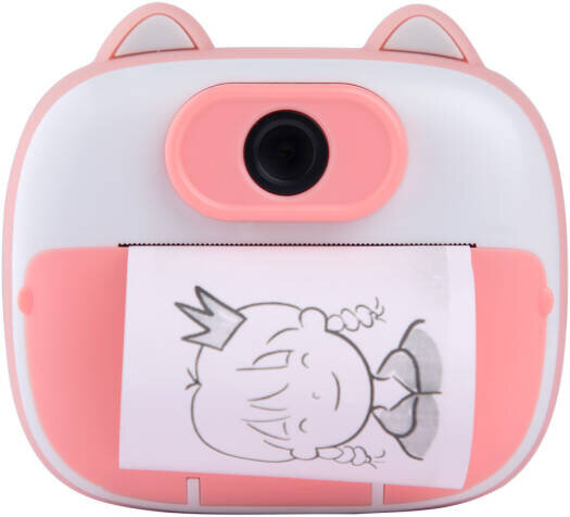 D13 Childrens Printing Camera Pink with 2.0 inch IPS HD screen, 5888x4416 px, 1-10x zoom, 6 filters, 32 GB expandable memory