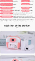 D13 Childrens Printing Camera Pink with 2.0 inch IPS HD screen, 5888x4416 px, 1-10x zoom, 6 filters, 32 GB expandable memory