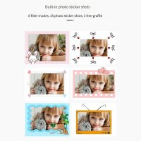 D13 Kinderdruckkamera mit 2,0 Zoll IPS HD Bildschirm, 5888x4416 px, 32 GB Speicher, 1–10x Zoom, 6 Farbfilter, grün