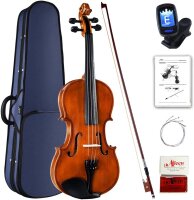 Aileen 3/4 Violin Set for Beginners with Bow and Blue Case, Violin in Case, Ideal for Beginners