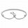 Pandora womens bracelet 599652C01, sterling silver charm bracelet with ball clasp and cubic zirconia, silver-colored
