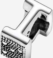 Pandora 797463 Alphabet Buchstaben-Charm Anhänger silberfarben mit funkelnder Pavé-Optik aus Sterlingsilber für Armband