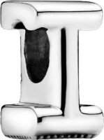 Pandora 797463 Alphabet Buchstaben-Charm Anhänger silberfarben mit funkelnder Pavé-Optik aus Sterlingsilber für Armband