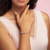 Pandora 797463 Alphabet Buchstaben-Charm Anhänger silberfarben mit funkelnder Pavé-Optik aus Sterlingsilber für Armband