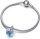 Pandora Schmetterlingsanhänger aus blauem Muranoglas, Sterlingsilber Armband mit funkelnder Pavé-Zirkonia-Fassung