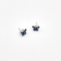 Pandora Ohrstecker Blue Butterfly, silberfarben mit Steinbesatz, Paar, Steckverschluss