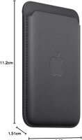Apple iPhone Wallet with MagSafe, Fine Fabric, Card Holder, Black