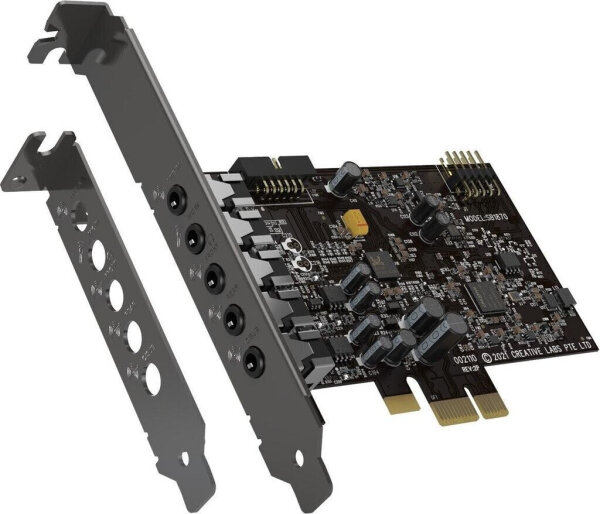Creative Audigy Fx v2 5.1 PCIe-Soundkarte mit 120 dB DAC, Hi-Res 24 Bit/192 kHz, SmartComms-Kit, PCI Express x1