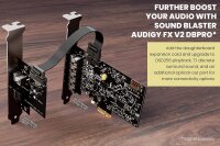 Creative Audigy Fx v2 5.1 PCIe-Soundkarte mit 120 dB DAC, Hi-Res 24 Bit/192 kHz, SmartComms-Kit, PCI Express x1