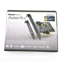 Creative Audigy Fx v2 5.1 PCIe-Soundkarte mit 120 dB DAC, Hi-Res 24 Bit/192 kHz, SmartComms-Kit, PCI Express x1