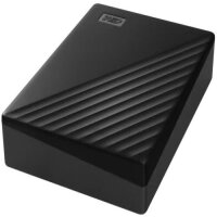WD My Passport 6TB externe Festplatte USB 3.0, bis zu 1050 MB/s Lesen, 80–160 MB/s Medien, kompatibel mit Windows & Chromebook, schwarz