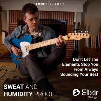 Elixir 9|46 Custom Light guitar strings, nickel-plated, stainless, Optiweb coating, nickel-plated steel