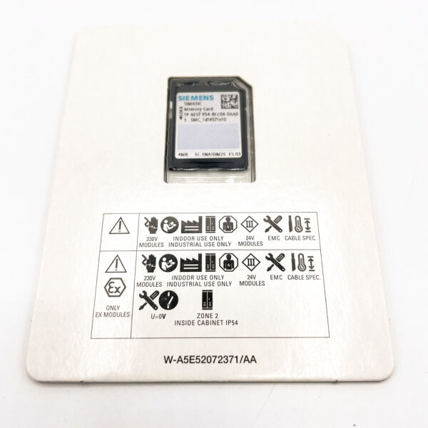 Siemens SIMATIC 6ES7 954-8LC04-0AA0 Speicherkarte 4 MB, Originalverpackt, Industriequalität