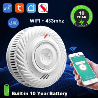 TEST HUSH INTERLINK Wi-Fi Rauchmelder 85 dB photoelektrisch mit App-Benachrichtigung Tuya Smart Life vernetzbar bis 30 Stück