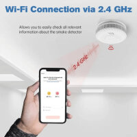 TEST HUSH INTERLINK Wi-Fi Rauchmelder 85 dB photoelektrisch mit App-Benachrichtigung Tuya Smart Life vernetzbar bis 30 Stück