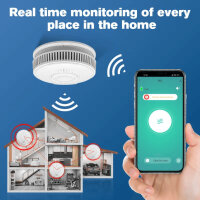 TEST HUSH INTERLINK Wi-Fi Rauchmelder 85 dB photoelektrisch mit App-Benachrichtigung Tuya Smart Life vernetzbar bis 30 Stück