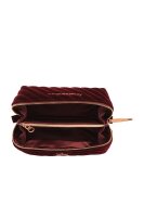 Charlotte Tilbury Mini Kosmetiktasche Organizer Burgunderrot mit 2 Lippenstiftfächern und goldfarbenem Reißverschluss