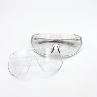 Giant-Agos D03 Radbrille, weißer Rahmen, wechselbare Gläser, transparent, inkl. Etui
