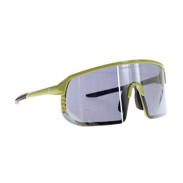 Giant EON cycling glasses, olive green-grey frame with interchangeable lenses, case and cleaning cloth