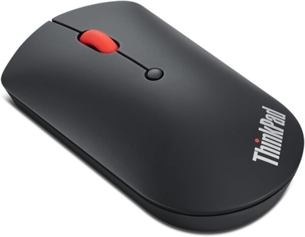 Lenovo ThinkPad Bluetooth Silent Mouse, 2400 DPI, leise optische 3-Tasten-Funkmaus, 10 m Reichweite, 1x AA-Batterie