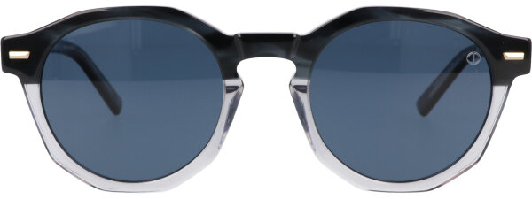Davidoff DAPS123-05 Herren-Sonnenbrille, 51mm Glasbreite, 22mm Stegbreite, 145mm Bügellänge, dunkelblaue Gläser, schwarzer Rahmen