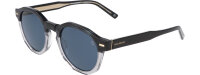 Davidoff DAPS123-05 Herren-Sonnenbrille, 51mm Glasbreite, 22mm Stegbreite, 145mm Bügellänge, dunkelblaue Gläser, schwarzer Rahmen