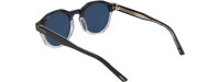Davidoff DAPS123-05 Herren-Sonnenbrille, 51mm Glasbreite, 22mm Stegbreite, 145mm Bügellänge, dunkelblaue Gläser, schwarzer Rahmen