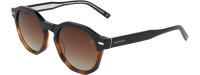 Davidoff DAPS123-01 Unisex Sunglasses, 51mm lens, 22mm bridge, 145mm temples, polarized, brown tinted, round brown transparent frame