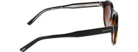 Davidoff DAPS123-01 Unisex Sunglasses, 51mm lens, 22mm bridge, 145mm temples, polarized, brown tinted, round brown transparent frame