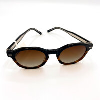 Davidoff DAPS123-01 Unisex Sunglasses, 51mm lens, 22mm bridge, 145mm temples, polarized, brown tinted, round brown transparent frame