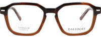 Davidoff DAP144-04 Mens Sunglasses, Titanium Frame, 53mm Lens Width, 18mm Bridge Width, 145mm Temple Length, Brown Tinted, Clip-on Lenses