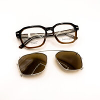 Davidoff DAP144-04 Mens Sunglasses, Titanium Frame, 53mm Lens Width, 18mm Bridge Width, 145mm Temple Length, Brown Tinted, Clip-on Lenses