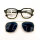 Davidoff DAP144-06 Herren-Sonnenbrille mit 53mm Glasbreite, 18mm Stegbreite, 145mm Bügellänge, Titanelementen und austauschbaren Clip-On-Gläsern