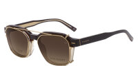 Davidoff DAP144-02 Herren-Sonnenbrille, Titanrahmen mit Sonnenclip, 53mm Glasbreite, Transparent Braun, Golden