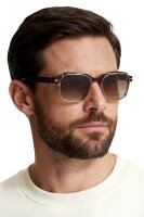 Davidoff DAP144-02 Herren-Sonnenbrille, Titanrahmen mit Sonnenclip, 53mm Glasbreite, Transparent Braun, Golden