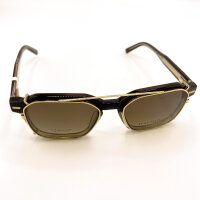 Davidoff DAP144-02 Herren-Sonnenbrille, Titanrahmen mit Sonnenclip, 53mm Glasbreite, Transparent Braun, Golden