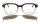 Davidoff DAP144-02 Herren-Sonnenbrille, Titanrahmen mit Sonnenclip, 53mm Glasbreite, Transparent Braun, Golden