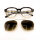 Davidoff DAP144-02 Herren-Sonnenbrille, Titanrahmen mit Sonnenclip, 53mm Glasbreite, Transparent Braun, Golden