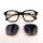 Davidoff DAP144-03 Herren-Sonnenbrille, 53mm Glas, 18mm Steg, 145mm Bügel, Titanrahmen, Sonnenclip, Schwarz/Grau Transparent