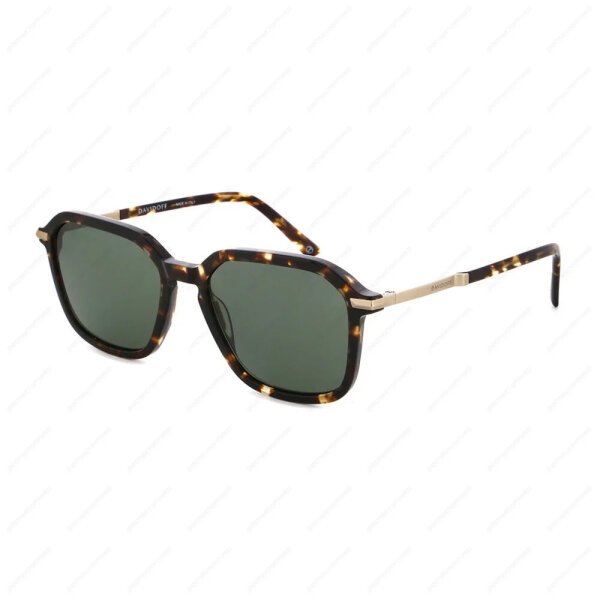Davidoff DAPS109-03 Unisex Sonnenbrille, 55mm Glasbreite, 18mm Stegbreite, 145mm Bügellänge, geometrisches Vintage Schildpatt-Goldgrün