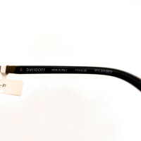Davidoff DAPS128-01 Unisex Sonnenbrille, 49mm Glas, 23mm Steg, 145mm Bügel, polarisierte Titan, ovaler Doppelsteg, Schwarz-Gold-Braun